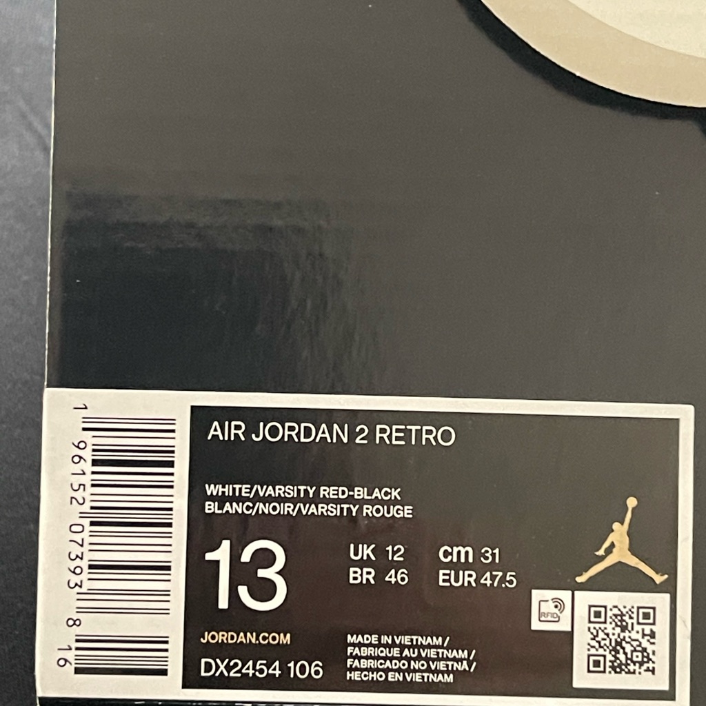 Jordan 2 Og High New In The In The Box Size 13